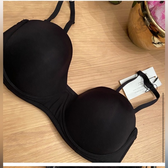 NWT KIT Convertible Cross-Cross Strapless Push-Up Bra Black Onyx - Picture 4 of 9